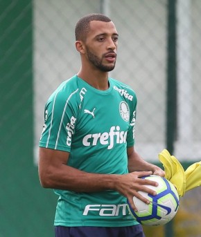 Vitor Hugo em treino do Palmeiras.(Imagem:Cesar Greco/Palmeiras)