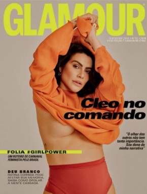 Cleo na Glamour de fevereiro.(Imagem:Vivi Bacco)