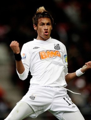 Neymar comemora seu gol.(Imagem:Agência AP)