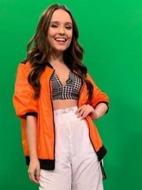 Larissa Manoela em gravação no TVZ.(Imagem:Julia Freitas/ Divulgação Multishow)