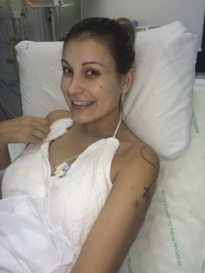 Andressa Urach durante internação no Hospital Conceição.(Imagem:Grosby Group/ Agência)