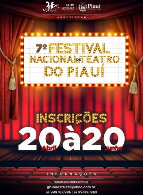 Lançado em Floriano o regulamento do 7º Festival Nacional de Teatro do Piauí.(Imagem:Escalet)