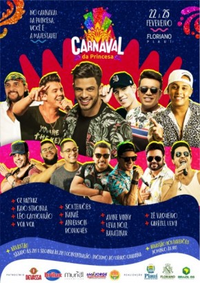 Confira a programação oficial da semana de carnaval em Floriano(Imagem:Secom)