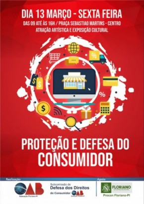 Dia do Consumidor será comemorado nesta sexta (13) em Floriano.(Imagem:Secom)
