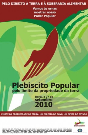 Cartaz do Plebiscito Popular(Imagem:Cida Santana)
