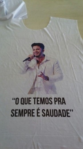 Camiseta em homenagem a Cristiano Araújo.(Imagem:Arquivo Pessoal)