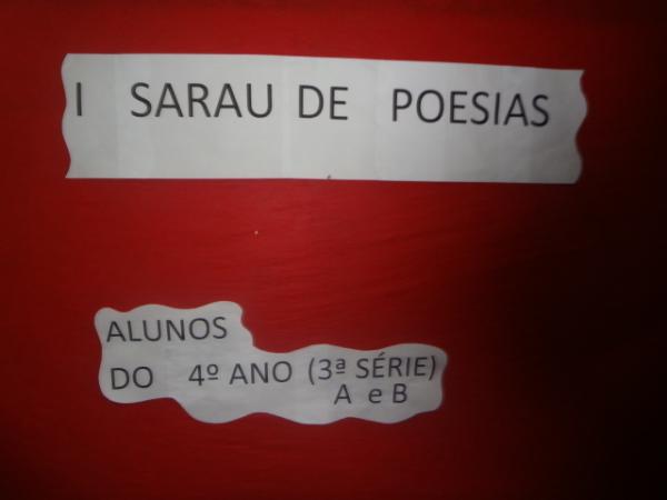 EPP realizou o I Sarau de Poesia. (Imagem:FlorianoNews)