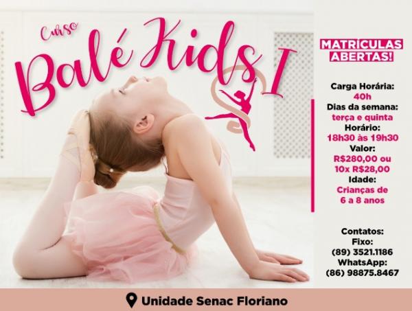 Senac de Floriano abre inscrições para curso de Balé Kids.(Imagem:Divulgação)