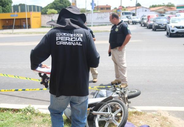 PRF interditou o local para que a perícia fosse realizada.(Imagem:Glayson Costa /G1 PI)