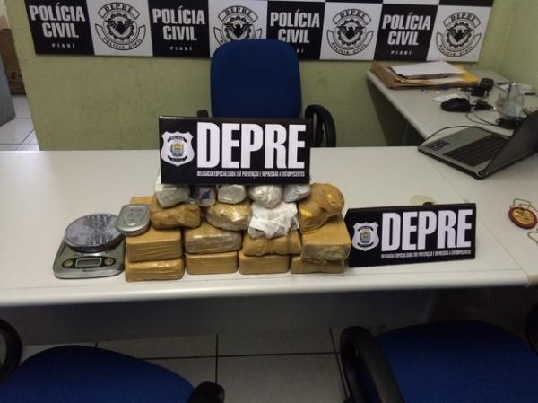 Apreensão de 12 kg de cocaína e crack, em Teresina.(Imagem:Divulgação/Polícia Civil)