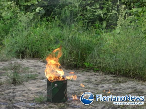 Bombeiros realizaram treinamento com equipe técnica e elenco da Paixão de Cristo.(Imagem:FlorianoNews)