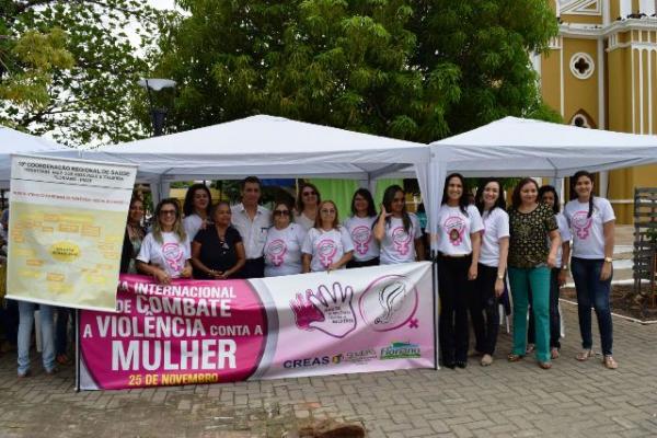 Prefeitura de Floriano realiza ato público sobre a violência contra mulher.(Imagem:Waldemir Miranda)