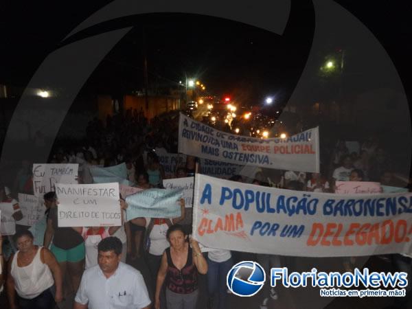 População de Barão de Grajaú realizou manifestação pedindo mais segurança.(Imagem:FlorianoNews)