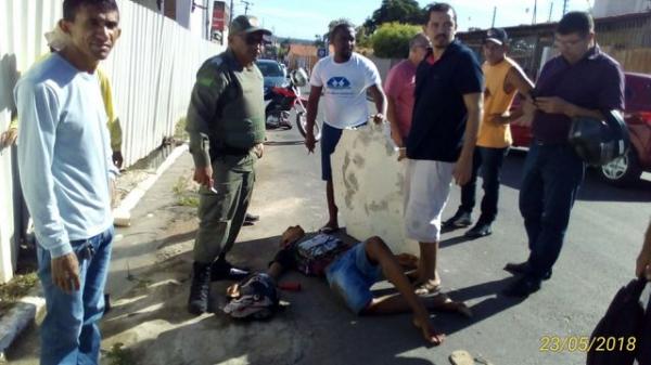 Jovem fica ferido em acidente de trânsito em Floriano.(Imagem:Piauinoticias)