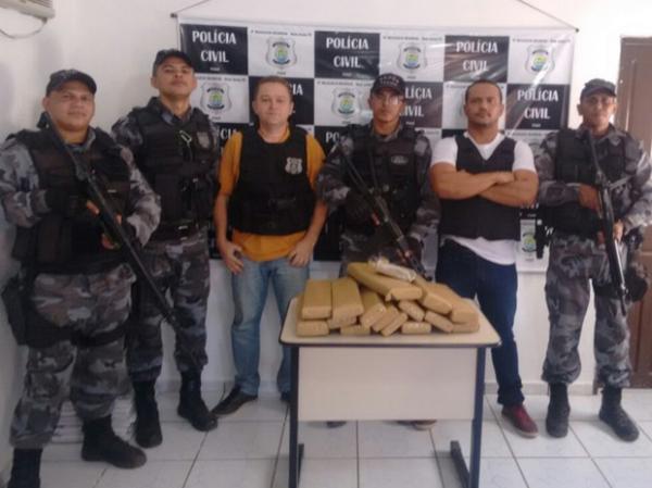 Droga foi apreendida por equipes das polícias Civil e Militar do Piauí.(Imagem:Divulgação/PM)