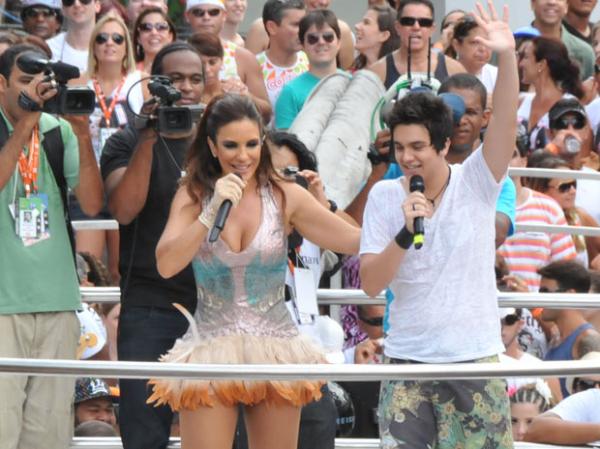 Ivete cantou com Luan Santana em Salvador(Imagem:Eduardo Freire/G1)