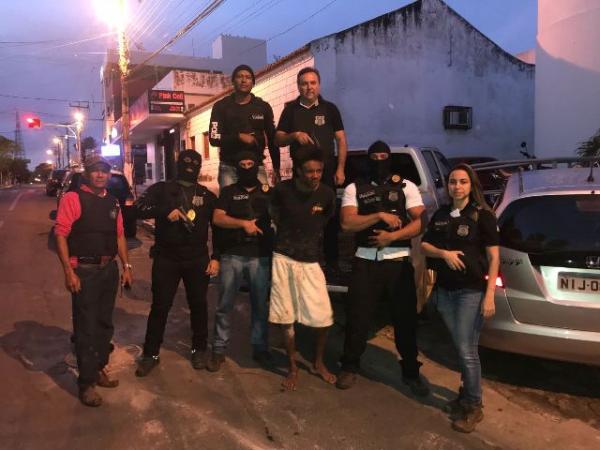 Operação conjunta da Polícia Civil e Militar prende acusado de vários assaltos em Floriano.(Imagem:Divulgação)