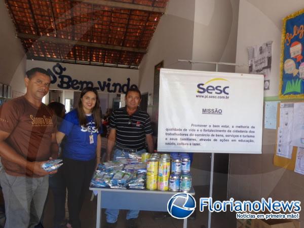 SESC Floriano e Sistema FECOMÉRCIO promovem doação de alimentos à APAE.(Imagem:FlorianoNews)