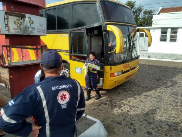 Samu fez parto dentro de ônibus no litoral do Piauí.(Imagem:Arquivo pessoal)