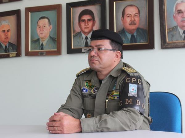 Coronel Wagner Torres, comandante do policiamento da capital.(Imagem:Pedro Santiago/G1)