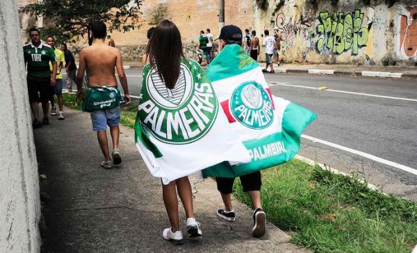 Torcida do Palmeiras não abandona o time.(Imagem:Marcos Ribolli / Globoesporte.com)