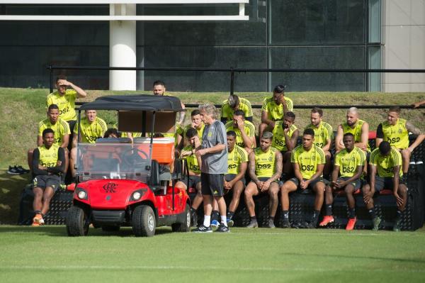 Elenco do Flamengo está de férias por 20 dias.(Imagem:Alexandre Vidal/Flamengo)