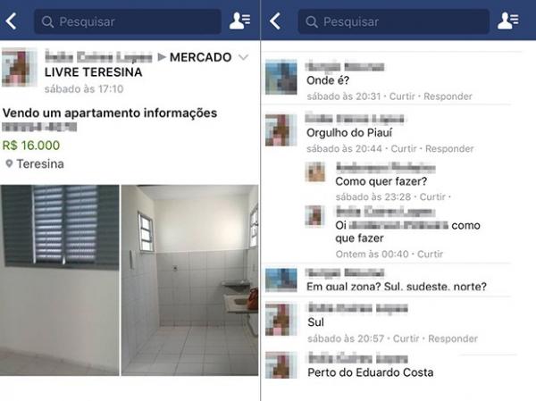 Pessoa se diz dono do imóvel e colocou anúncio na internet.(Imagem:Reprodução/Facebook)