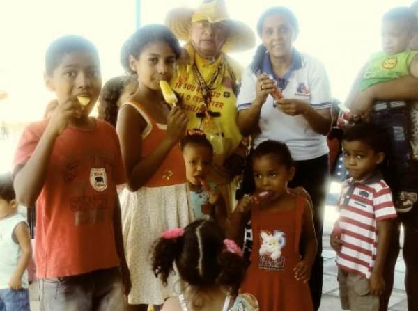 NASF de Floriano realiza ação social com crianças do bairro Sambaíba Velha.(Imagem:FlorianoNews)