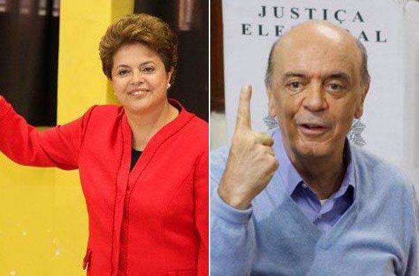 Dilma Roussef e José Serra(Imagem:Internet)