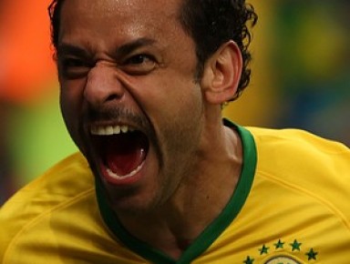 Fred: pura alegria ao marcar seu primeiro gol nesta Copa.(Imagem:Bruno Domingos / Mowa Press)