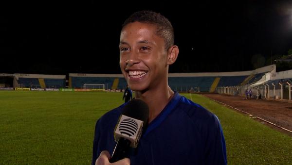 Pablo Ruan comentou a alegria sentida ao ser o novo recordista da Copa SP(Imagem:TV Fronteira/Reprodução)
