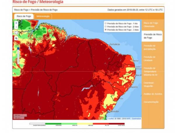 Floriano ocupa segunda posição entre os dez municípios com mais focos de calor.(Imagem:SEMAR)