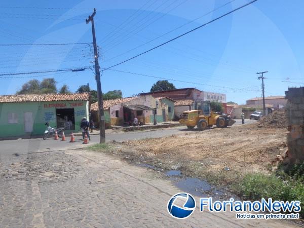 Alargamento da Rua Raimundo Ataíde.(Imagem:FlorianoNews)