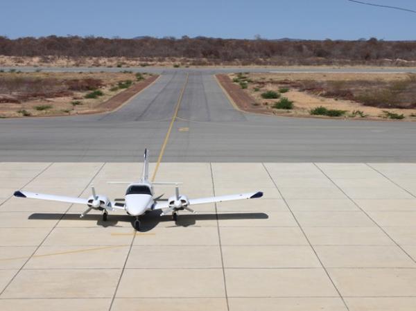 Obra da pista de pouso e decolagem do aeroporto ficou pronta em 2009.(Imagem:Seinfra)