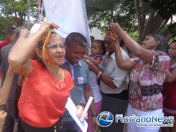 Fieis participaram do encerramento de N. Srª do Desterro na comunidade Araçás.(Imagem:FlorianoNews)