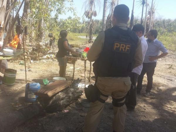 Acompamento flagrado na operação.(Imagem:Divulgação/PRF)