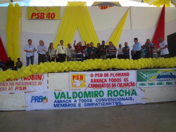 Homologada em convenção a candidatura de Gilberto Jr e Salomão Holanda.(Imagem:FlorianoNews)