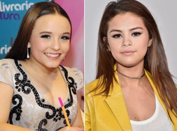 Larissa Manoela e Selena Gomez(Imagem:Samuel Chaves/Brazil News - afp)