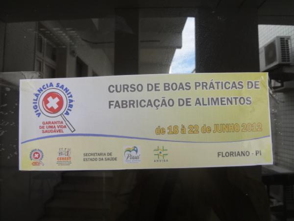 Curso de Boas Práticas de Fabricação de Alimentos.(Imagem:FlorianoNews)