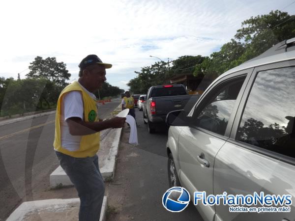 Detran-PI realiza campanha de prevenção de acidentes no Carnaval de Floriano.(Imagem:FlorianoNews)