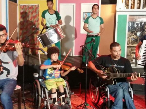 Projeto social dá vida a grupo musical que reúne pessoas especiais.(Imagem:João Gilberto/Arquivo Pessoal)