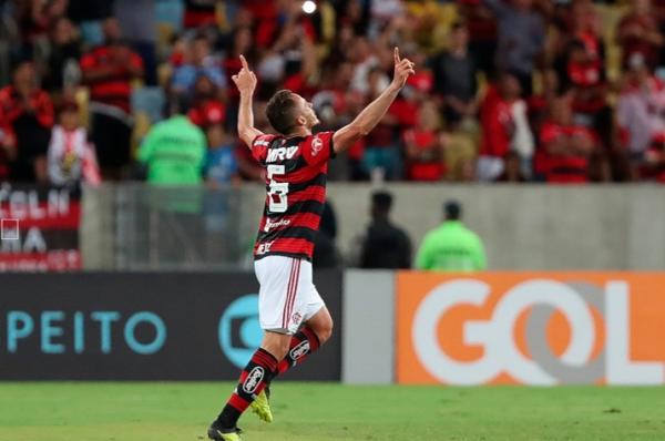 Renê marca e Flamengo vence a Chapecoense.(Imagem:Gilvan de Sousa|Flamengo)