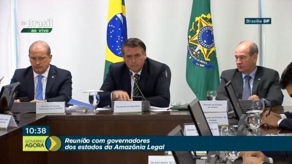 Bolsonaro se reúne com governadores da Amazônia.(Imagem:Divulgação)