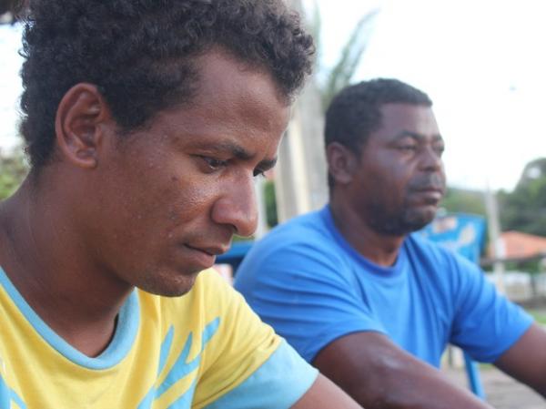 Sem conhecidos em Teresina, Pedro da Gama e José Carlos dormem na rua.(Imagem:Fernando Brito/G1)