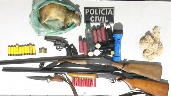 Polícia Civil de Barão de Grajaú apreende armas e prende suspeito durante operação.(Imagem:Polícia Civil)