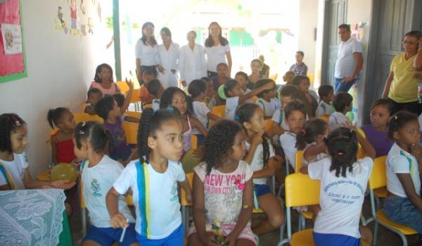 Alunos da Escola Municipal Dom Edilberto participam do Projeto Saúde na Escola.(Imagem:Secom)
