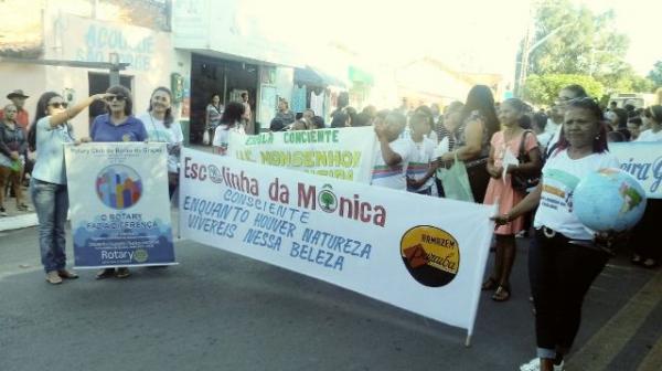 Alunos fazem caminhada pela preservação do meio ambiente em Barão de Grajaú.(Imagem:FlorianoNews)