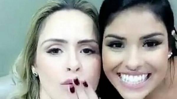 Ex-sisters gravaram vídeo nas redes em clima de harmonia(Imagem:Snapchat)