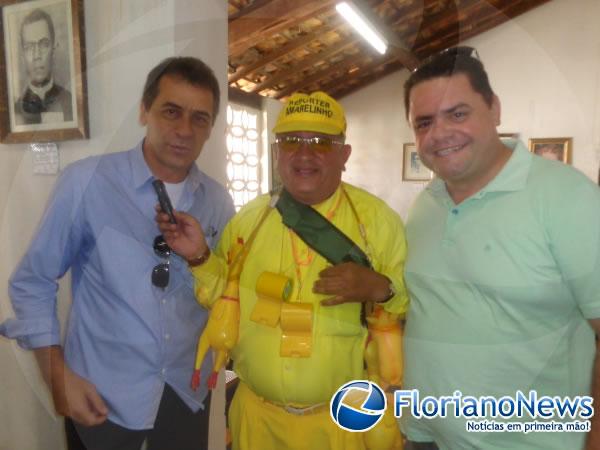 Prefeito Gilberto Júnior, Renato Costa e Nilson Ferreira.(Imagem:FlorianoNews)