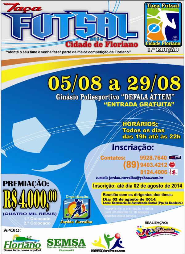 Taça Futsal Cidade de Floriano(Imagem:Divulgação)